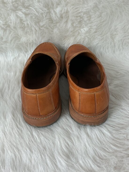 Allen Edmonds Dornoch Tan Brown Leather Penny Loafers 11.5 D main image 8
